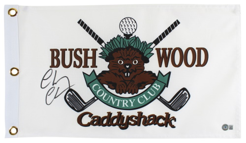 Chevy Chase signed Bushwood flag